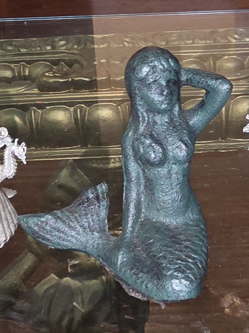 Set of 3 Collector Mermaid Figurines (Pewter & Cast Iron)
